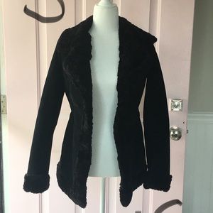 Xhiliration black sheepskin jacket